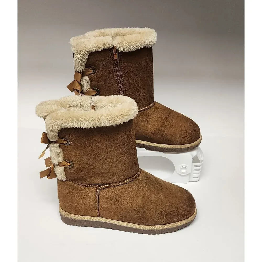 Hot Cakes Girls' ELLOREE Boots 237199 Tan With Bows Size 4M
